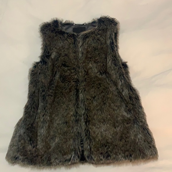 Banana republic fur coat smoke grey - Picture 1 of 2